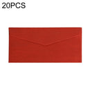 20 PCS Classical Kraft Envelopes Retro Envelope Blank Envelops Office Supplier Stationery(Red)