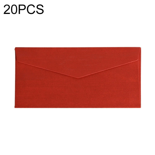 20 PCS Classical Kraft Envelopes Retro Envelope Blank Envelops Office Supplier Stationery(Red)