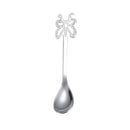 Multicolor Stainless Steel Butterfly Coffee Spoon Fruit Cold Drink Ice Cream Dessert Tea Spoon, Color:Silver