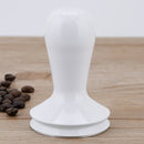 58mm Frosted Handle Stainless Steel Detachable Base Powder Press Solid Coffee Hammer(White)