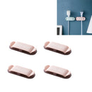10 Set Multifunctional Home Creative Free Punching Plug Holder Wire Storage Artifact(Pink)