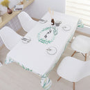 Greenery Waterproof Tablecloth Restaurant Kitchen Dust Cover Rectangular Tablecloth, Size:100x160cm(Evergreen Wisteria)