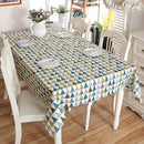 Colorful Geometry Print Cotton Linen Table Cloth Home Dinner Tea End Dustproof Table Cover, Size:100x140cm(No Lace)