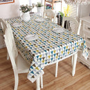 Colorful Geometry Print Cotton Linen Table Cloth Home Dinner Tea End Dustproof Table Cover, Size:140x220cm(With Lace)