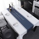 Simple Decorative Linen Tablecloth Waterproof Oilproof Rectangular Dining Table Cloth, Size:140x140cm(Enjoy Life)