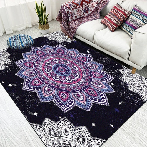 National Style Abstract Dark Blue Art Carpets Living Room Bedroom Floor Mat, Size:160x230cm
