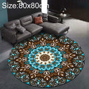 Ethnic Carpet Camel Mandala Flower Carpet Non-slip Floor Mat, Size:Diameter 80cm(Flower)