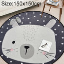 Cartoon Animal Round Carpet Kids Room Computer Chair Round Rug Home Decor Soft Bedroom Carpet, Size:Diameter 150cm(Wave Point Rabbit)