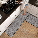 Geometric Lattice Carpet Kitchen Bath Antiskid Mat, Size:40x120cm(Geometric Gray)