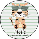 Cartoon Pattern Round Soft Fluffy Crystal Velvet Home Rugs Child Room Game Carpets, Size:Diameter: 120cm(Tiger)