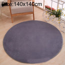KSolid Round Carpet Soft Fleece Mat Anti-Slip Area Rug Kids Bedroom Door Mats, Size:Diameter: 140cm(Silver Grey)
