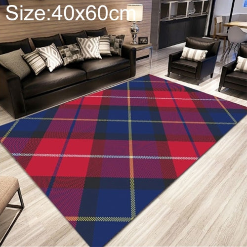 Simple Modern Abstract Lattice Carpets Living Room Bedroom Floor Mat, Size:40x60cm(Red)