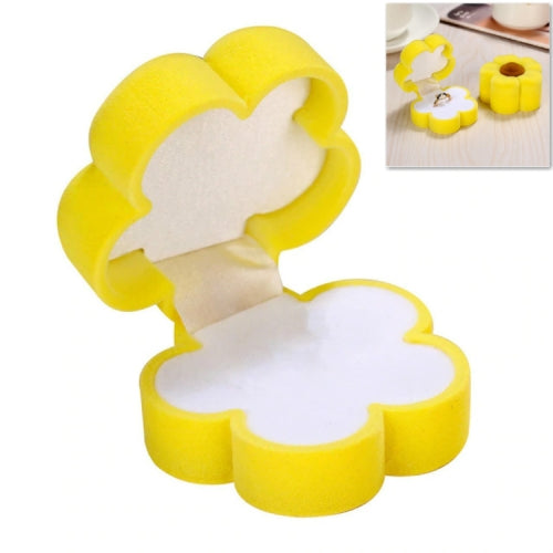 Plum Flocking Ring Jewelry Box For Woman(Yellow)