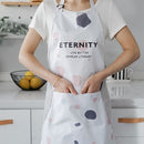 2 PCS Waterstone Pattern Wind-proof Hand-wiping Apron Simple Fashion Oil-proof Kitchen Household Overalls(Pink)