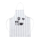 PU Leather Creative Cartoon Printed Dustproof Apron(Tableware)