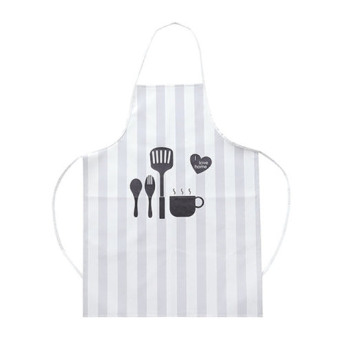 PU Leather Creative Cartoon Printed Dustproof Apron(Tableware)