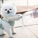 Pet Square Bowl Drinking Head Cat Portable Accompanying Cup Dog Drinking Fountain(Gray)