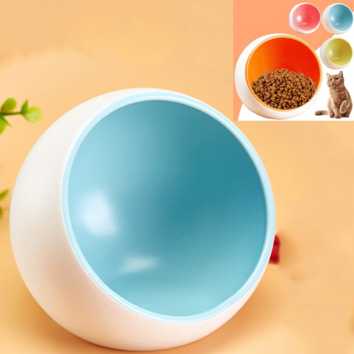 Ceramic Capsule Cat Bowl Water Bowl Pet Supplies, Size:S(Blue)