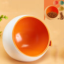 Ceramic Capsule Cat Bowl Water Bowl Pet Supplies, Size:L(Orange)