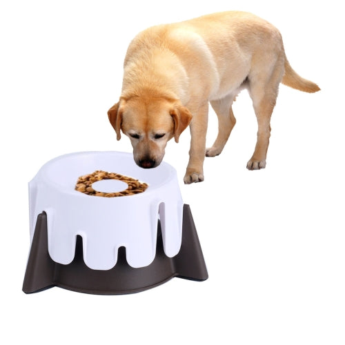 Adjustable Plastic Pet Cake Anti-skid Slow Food Dog Bowl