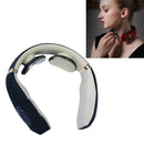 Cervical Vertebra Massager Charging Intelligent Pulse Physiotherapy Instrument Electromagnetic Vibration Neck Protector, Colour:Black