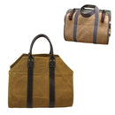 Outdoor Large Capacity Canvas Logging Package Firewood Storage Bag(Khaki)
