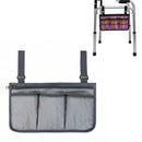 Walking Aid Wheelchair Armrest Side Storage Bag Car Storage Hanging Bag(Gray)