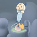 Educational Early Education Baby Toys Can Bite Soft Gum Teether Handbell Molar Teeth Stick(Blue)