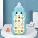 Children Story Machine Mobile Phone Toy Small Bottle Toothpaste Puzzle Early Education Toy No Light(Fog Blue)