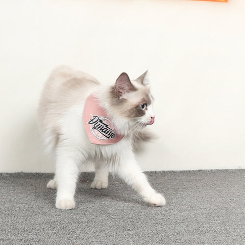 Pet Saliva Towel Bib Cat and Dog Universal Accessories Saliva Towel, Size:M(Denim Powder)