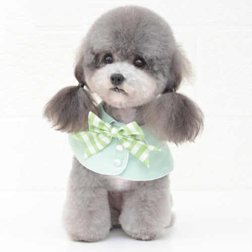 Pet Accessories Dog Small Shawl Bib Saliva Towel Triangle Scarf, Size:M(Light Green)