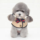 Dog Shawl Saliva Towel Scarf Pet Bow Tie Jewelry Accessories, Size:M(Khaki)