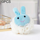 10 PCS Bath Super Soft Rubbing Artifact Bath Ball Rubbing Back Toiletries Foaming Net, Style:Little Bear(Pink)