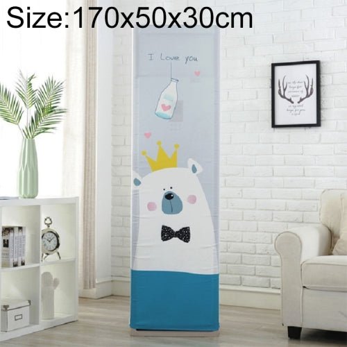 Simple Vertical Cabinet Type All Inclusive Air Conditioning Fabric Dust Cover, Size:170x50x30cm, Style:Love Bear