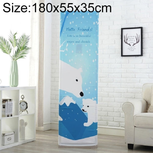 Simple Vertical Cabinet Type All Inclusive Air Conditioning Fabric Dust Cover, Size:180x55x35cm, Style:North Bear