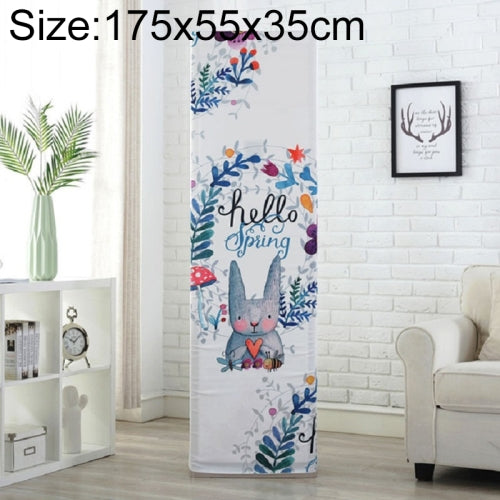 Simple Vertical Cabinet Type All Inclusive Air Conditioning Fabric Dust Cover, Size:175x55x35cm, Style:Rabbit
