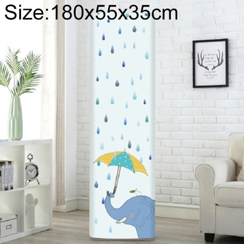 Simple Vertical Cabinet Type All Inclusive Air Conditioning Fabric Dust Cover, Size:180x55x35cm, Style:Raindrop