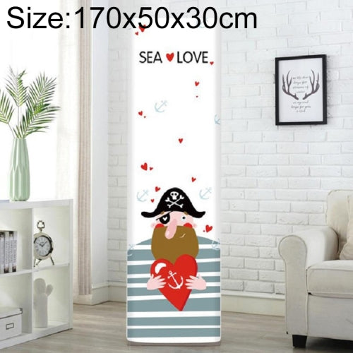 Simple Vertical Cabinet Type All Inclusive Air Conditioning Fabric Dust Cover, Size:170x50x30cm, Style:Pirate