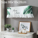86x18x28cm Fresh Literary Chiffon Lace Bedroom Air Conditioning Dust Cover(ZJ Green Leaf)