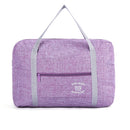 Portable Folding Travel Storage Bag Organizer Large Capacity Luggage Packing Tote Bag(Purple)