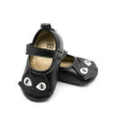 Baby PU Leather Cartoon Soft Soled Non-slip Footwear Crib Shoes, Size:11cm(Black)