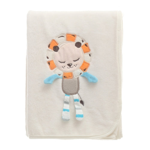 Cartoon Animals Coral Fleece Soft Baby Blanket(Lion)