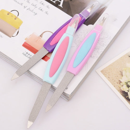 3 PCS Dead Skin Removal Shovel Nail Art Beautiful Tool 2 In 1 Professional Multifunction Nail File Random Color Delivery