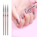 Electroplated Pink Nail Art Pen Set Painting Flowers Nail Art Design Tool