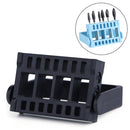 Nail Grinder Portable Storage Box 16 Card Position 2.35mm Insertion Grinding Tool Box(Black)