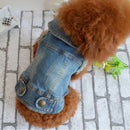 Retro Personality Denim Small Vest Pet Dog Clothes Pet Jacket, Size:XXL(Light Blue)