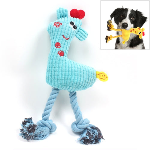Dog Pet Cotton Rope Plush Sound Toy(Blue)