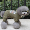 Pet Dog Clothes Winter Warm Dog Cotton Coat, Size:XXL(Green)