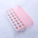 Summer 21 Grid Cool Home-made Ice Cube Ice Box Mould with Lid(Pink)