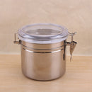Stainless Steel Sealed Can Coffee Pot Storage Tank with Lid Cover, Size:Small 750ml